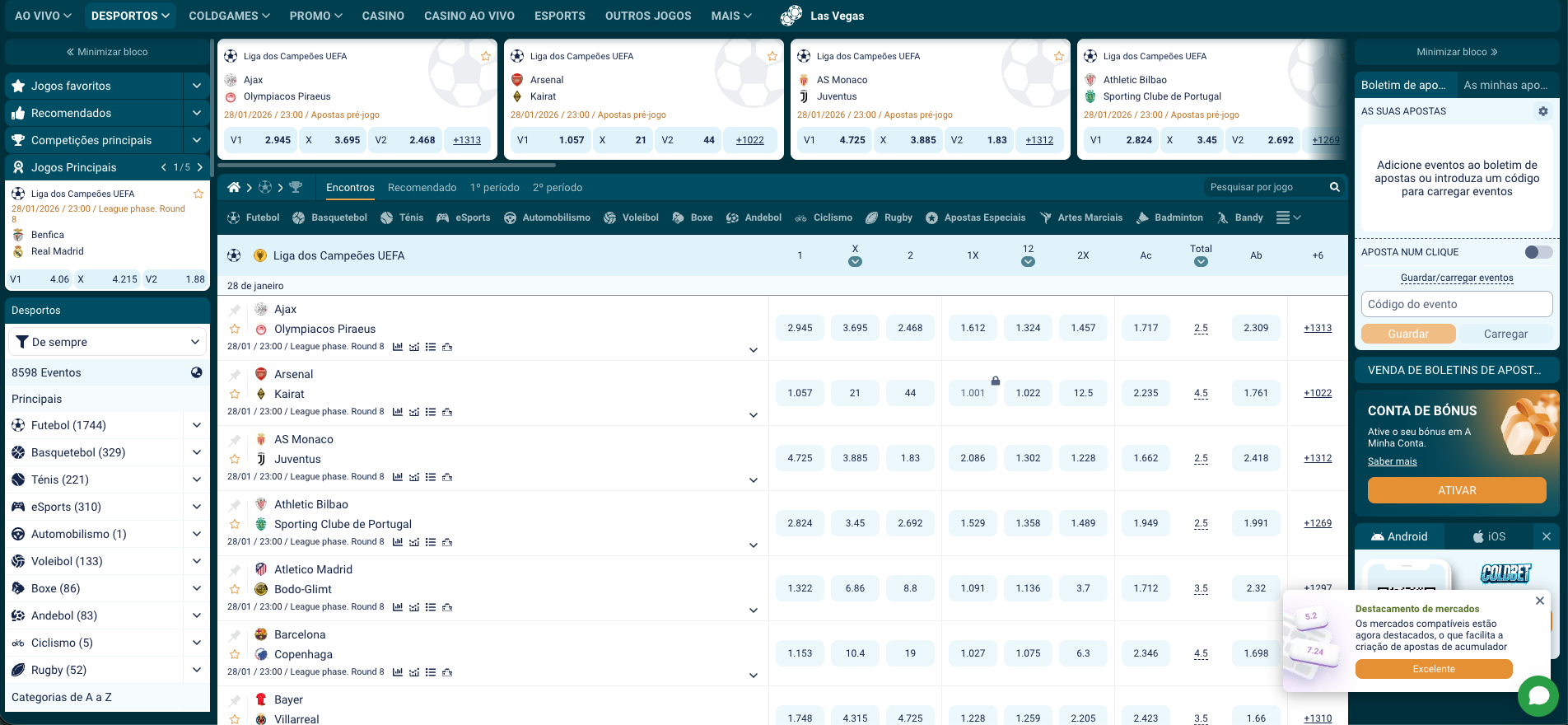 Apostas Desportivas Coldbet